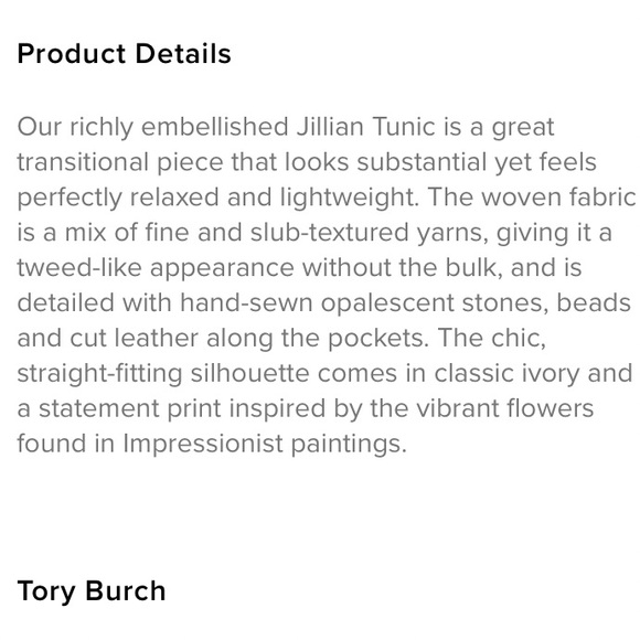 {Tory Burch} Garden Party Floral Jillian Tunic - Picture 14 of 14